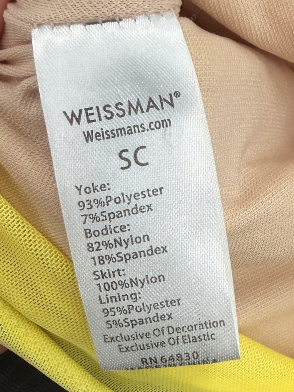 Weissman Yellow Sequin Tulle Dance Costume with Bows - Picture 3 of 4